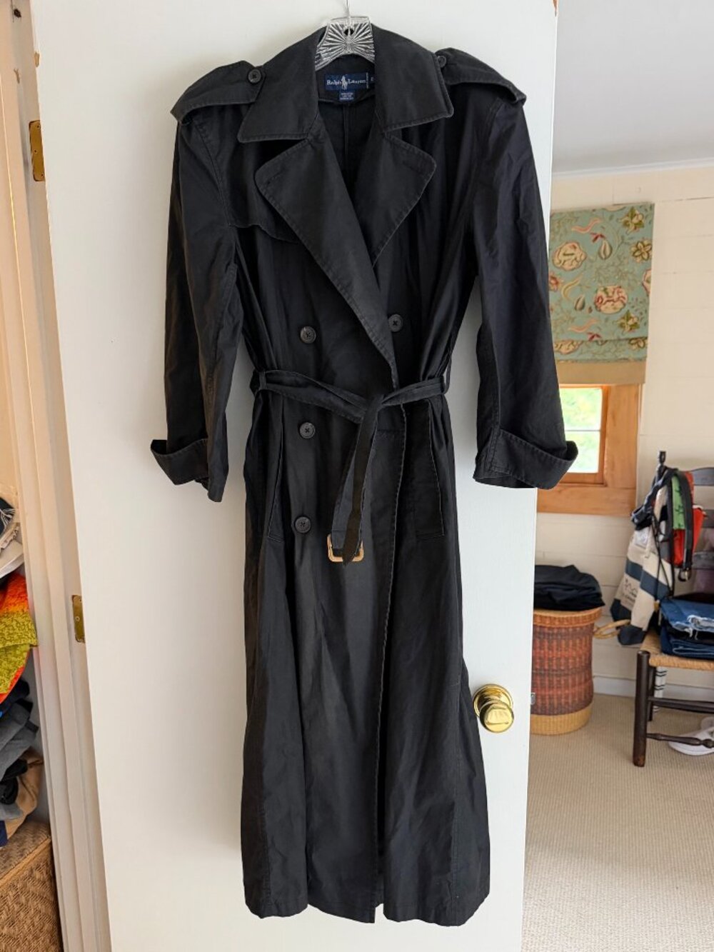 Vintage Ralph Lauren Navy Raincoat: Size 8